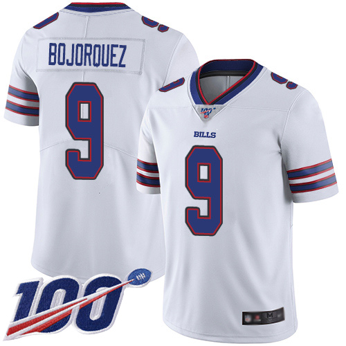 Men Buffalo Bills #9 Corey Bojorquez White Vapor Untouchable Limited Player 100th Season NFL Jersey